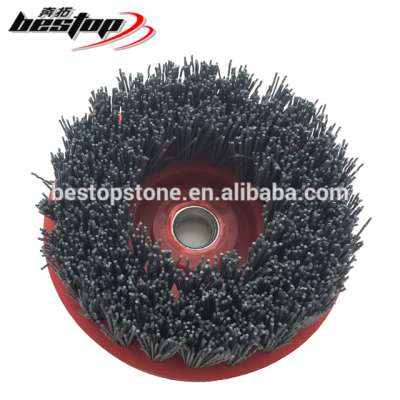 100mm 5/8"-11 Silicon Carbide Granite Antique Abrasive Brushes 400 Grit